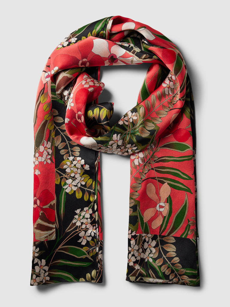 Produktbild von Luxuriöser Handgefertigter Schal Aus Yakwolle, Unisex, Rot, Beige