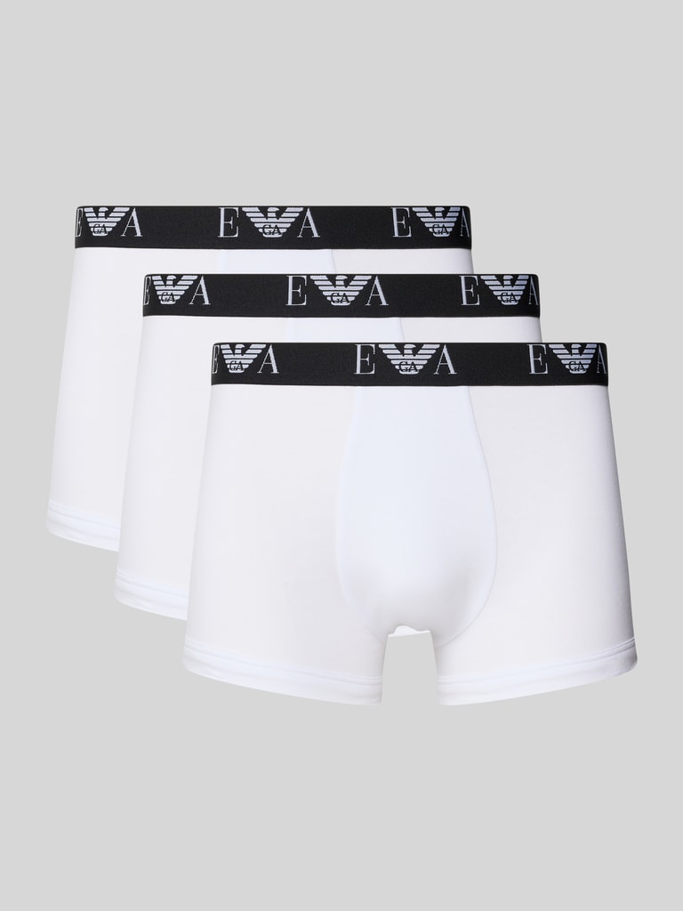 Emporio Armani Trunks im 3er-Pack mit Logo-Bund (weiss) online kaufen