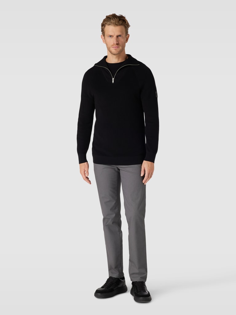 Brax Stoffen broek in 5-pocketmodel, model 'Cadiz' in lichtgrijs online