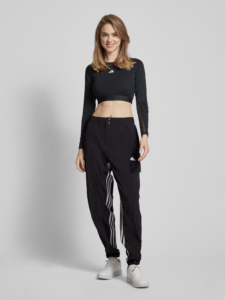ADIDAS SPORTSWEAR Regular Fit Hose mit Logo-Streifen (black 