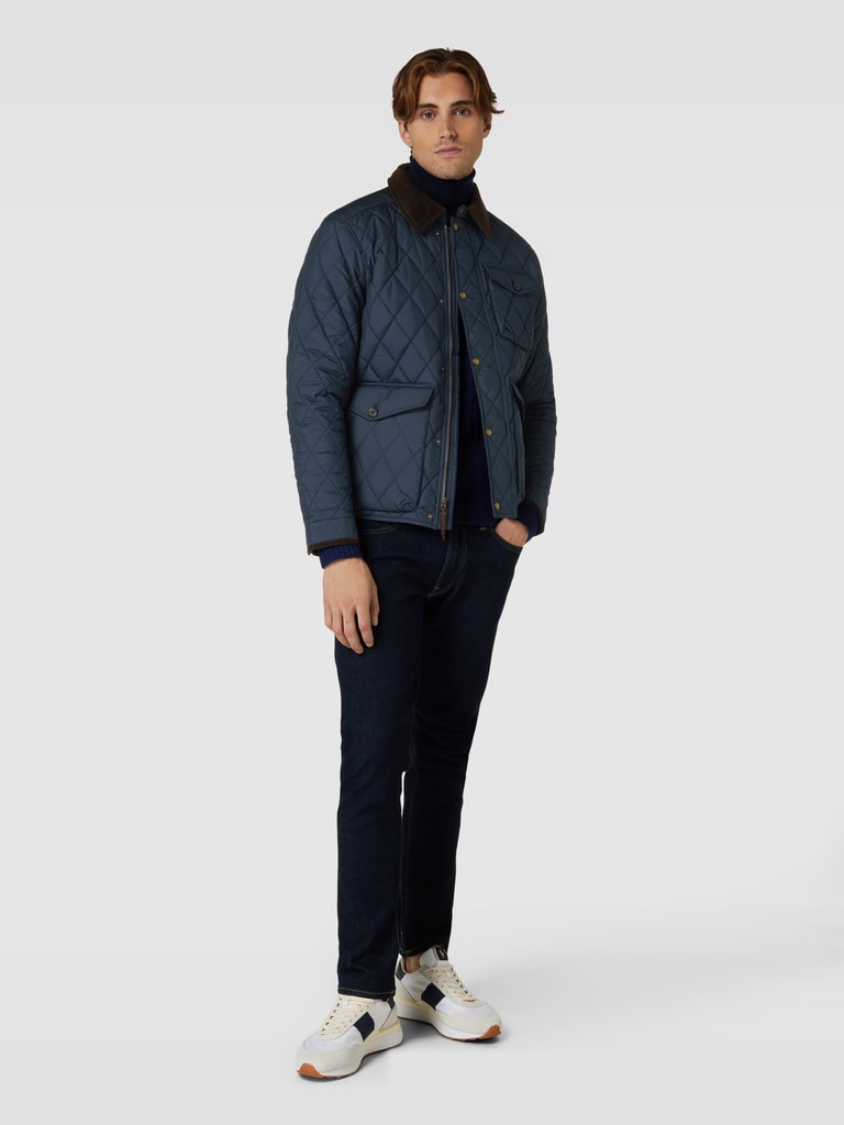 Polo Ralph LaurenSteppjacke mit Umlegekragen Modell 'BEATON' in marineblau