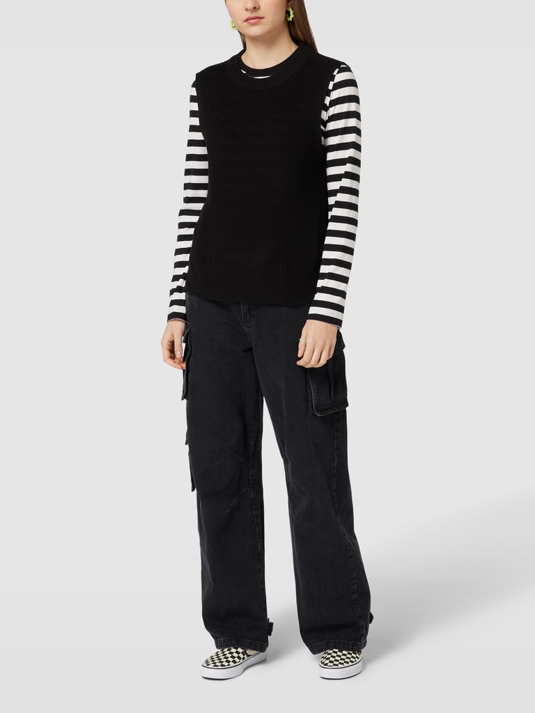 TOM TAILOR Denim Damen Pullunder – ärmelloser Troyer Mit Reißverschluss, Basic Fit