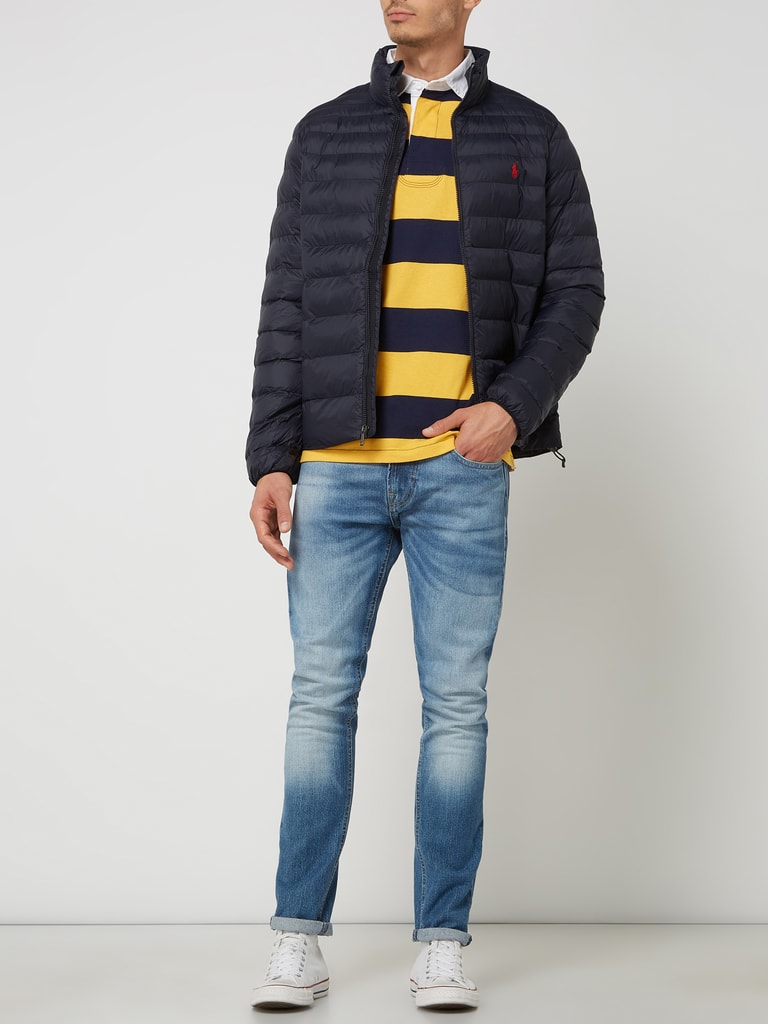 Polo Ralph Lauren Custom Slim Fit RugbyShirt aus Baumwolle (marineblau