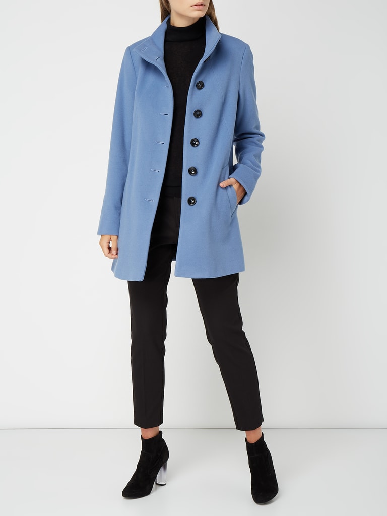 Kup online Milo Coats Płaszcz wełniany ze stójką (błękitny)