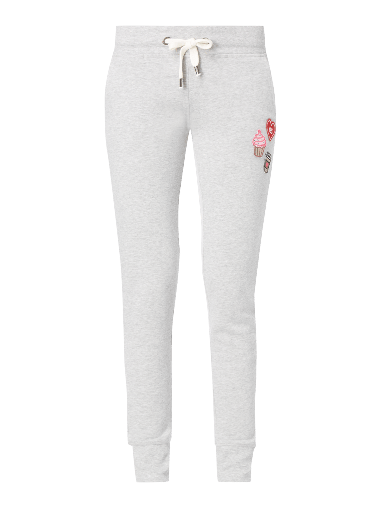 Only Sweatpants mit Patches (hellgrau meliert) online kaufen