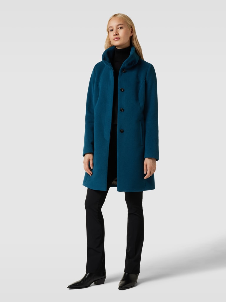 Damen Mantel Petrol Comma Mantel Blau Comma Wollmantel Mit
