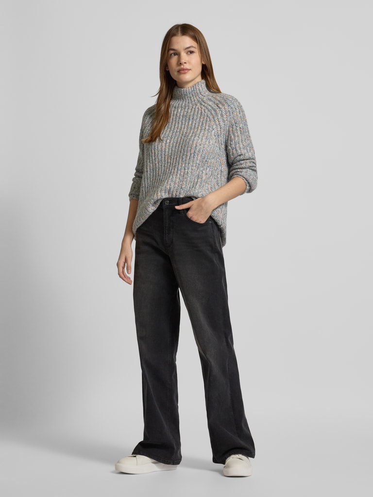 Herren Pullover Half Zip Stehkragen - Business Casual Strickpullover Winter