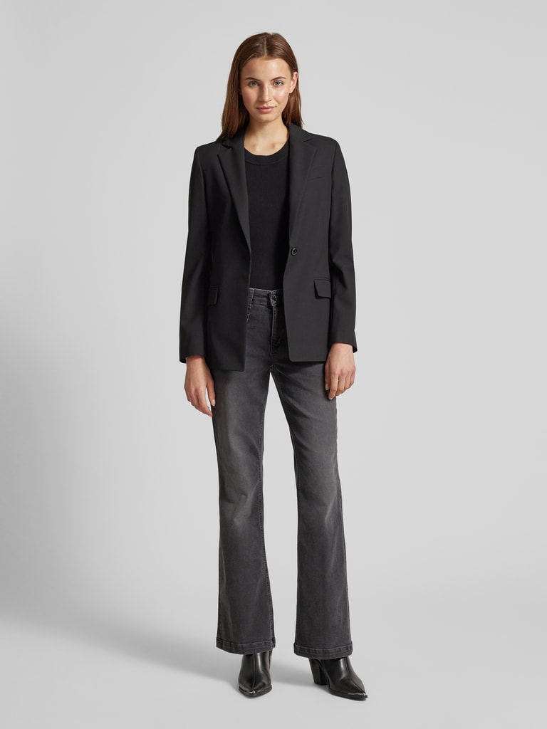 MAC Flared fit jeans van pure viscose met cargozakken in donkergrijs ...