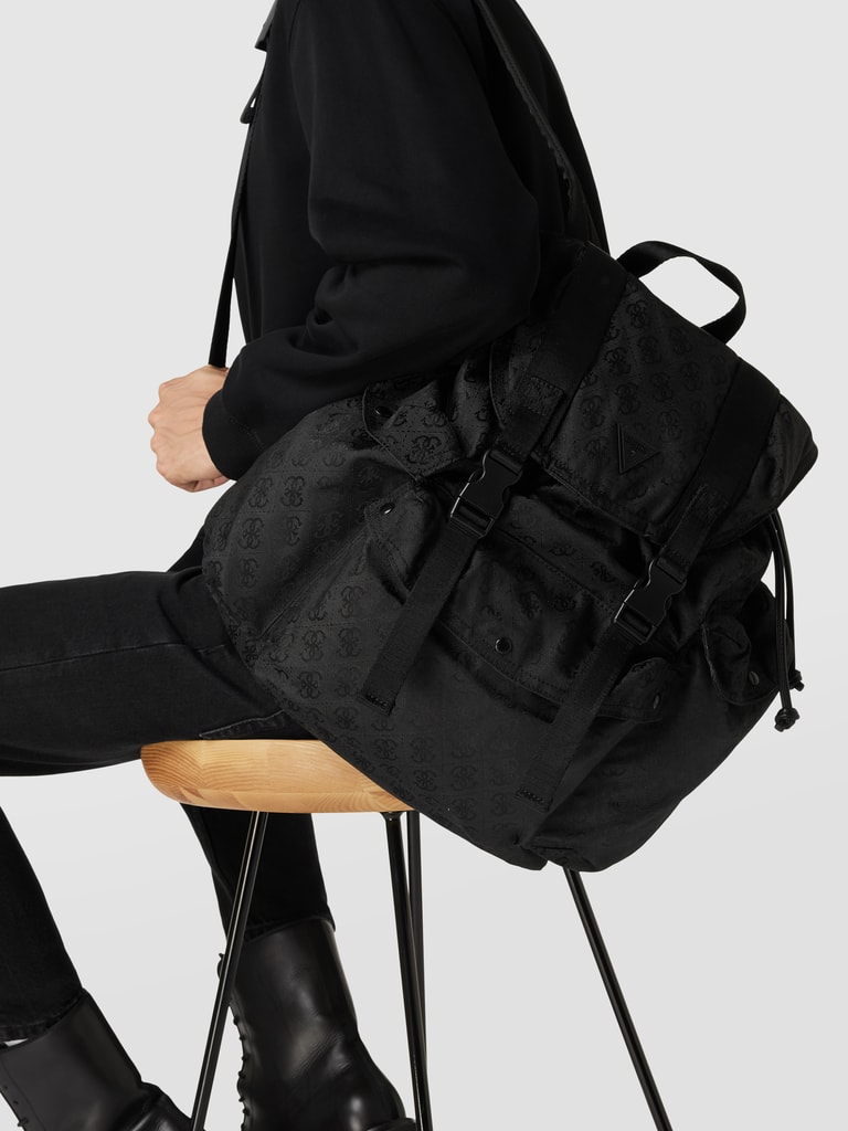 Guess Rucksack mit Allover-Logo-Muster (black) online kaufen