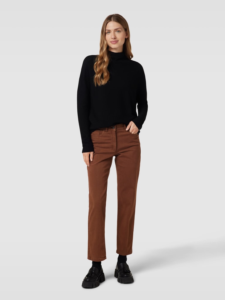 Zerres Straight Fit Jeans Im Pocket Design Modell Greta Cognac