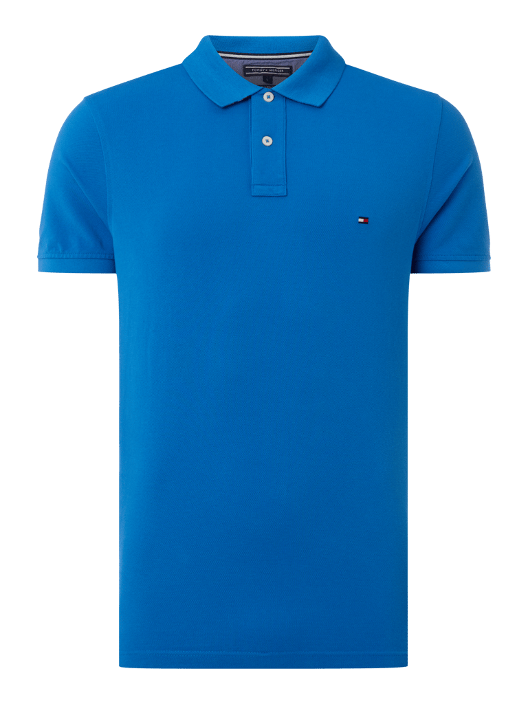 Tommy Hilfiger Slim Fit Poloshirt Aus Baumwolle Ozean Blau Online Kaufen