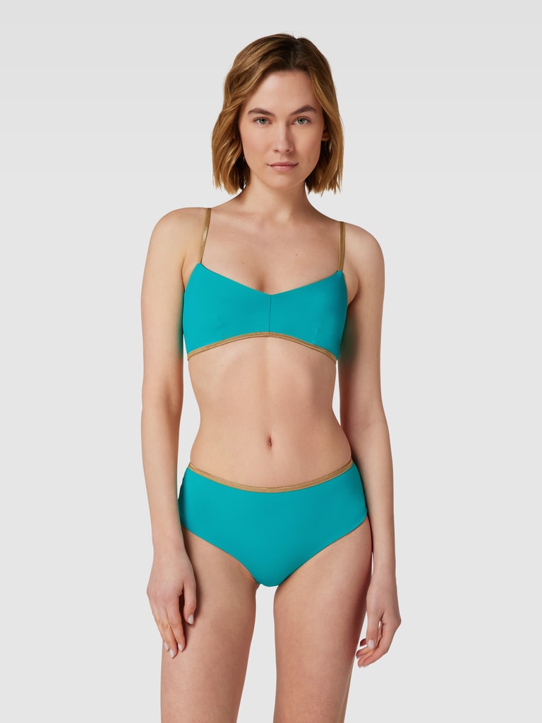 Mymarini Bikinitop met effectgaren, model 'SUNNY BRA SHINE' in turquoise  online kopen