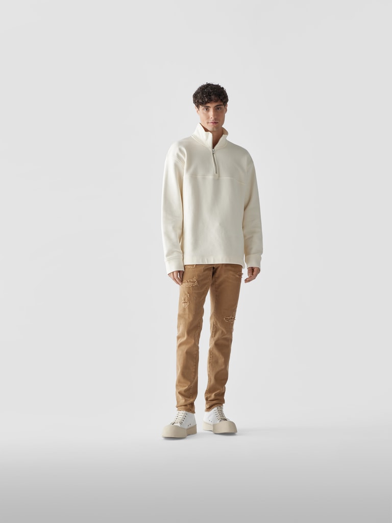 Jeans Dsquared2 Destroyed Hockey Graphique Beige - Taille 46 (30) - Neuf Avec Étiquettes - Fabriqué En Italie