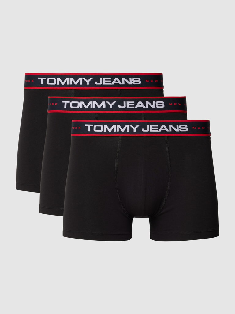 Tommy JeansTrunks mit Label-Stitching Modell 'NEW YORK' im 3er-Pack in schwarz Tommy JeansTrunks mit Label-Stitching Modell 'NEW YORK' im 3er-Pack in schwarz