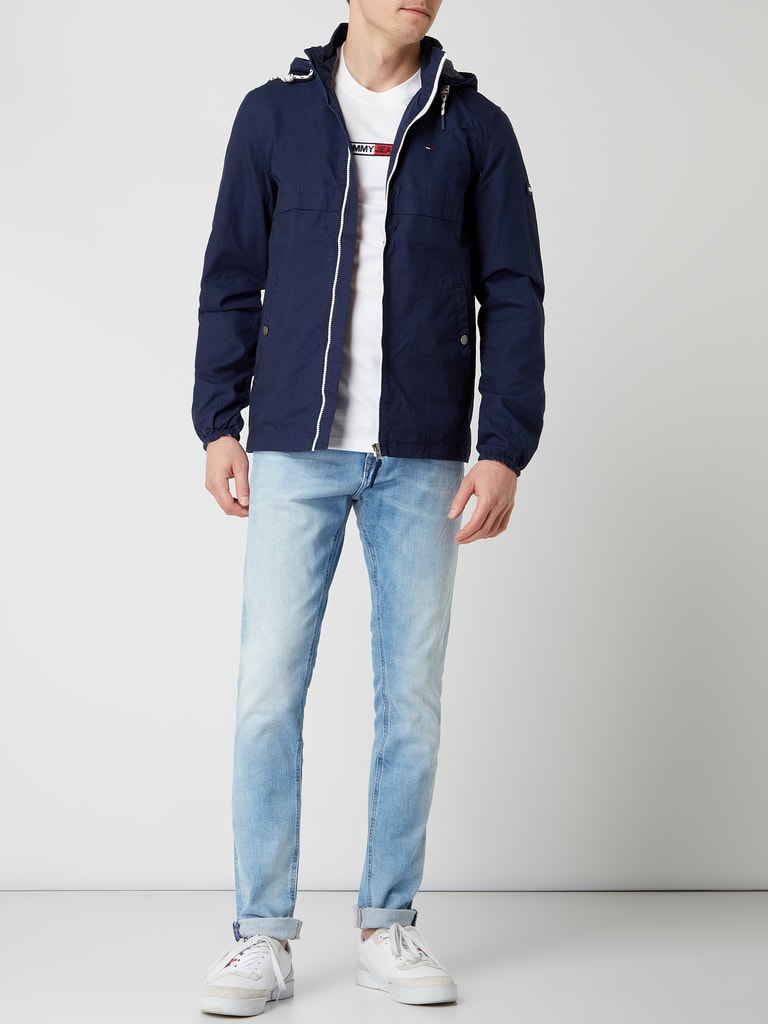 Tommy Jeans Jacke mit abnehmbarer Kapuze (dunkelblau) online kaufen