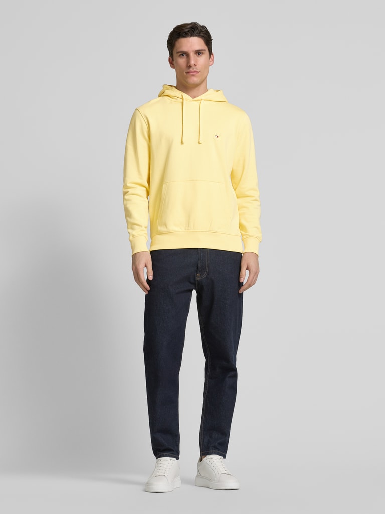 Tommy Hilfiger Regular Fit Hoodie aus reiner Baumwolle (gelb