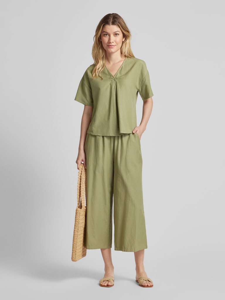 VILA wide leg high waist casual broek