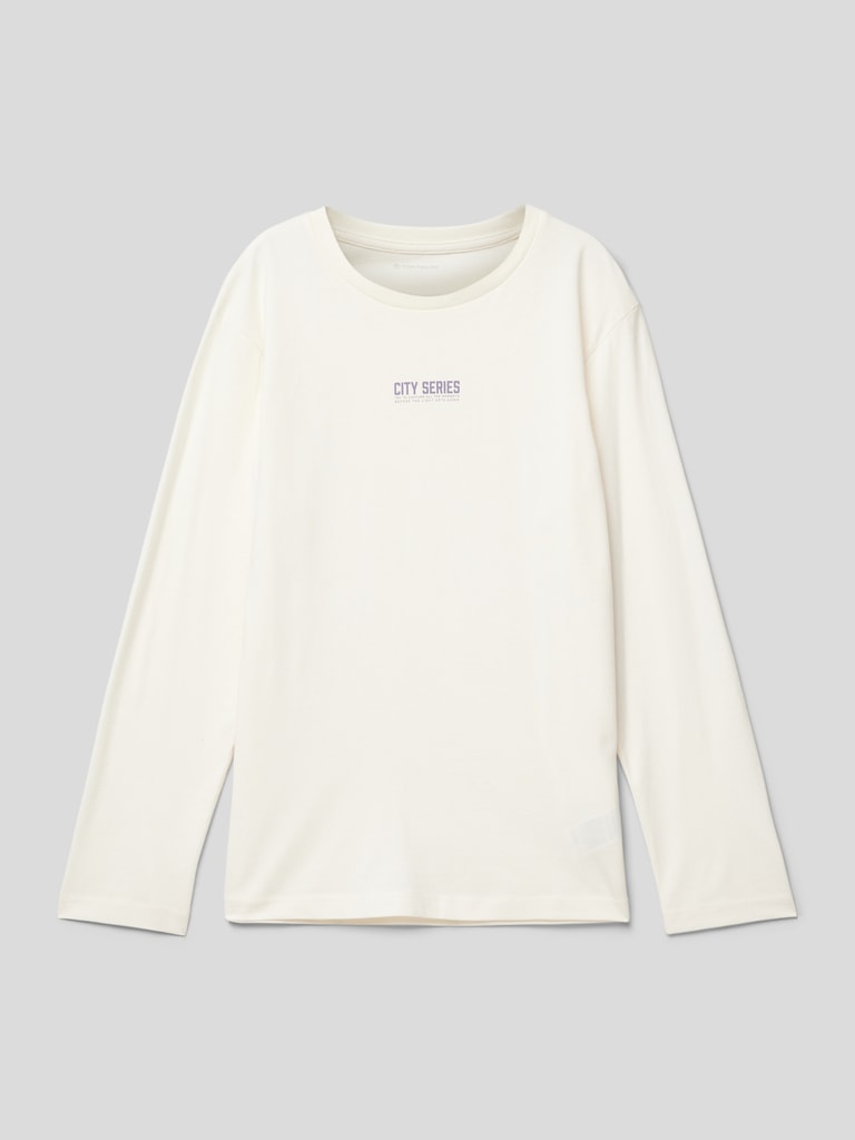TOM TAILOR Mädchen Longsleeve Cropped T-Shirt - Ripp-Baumwolle Mit Stretch