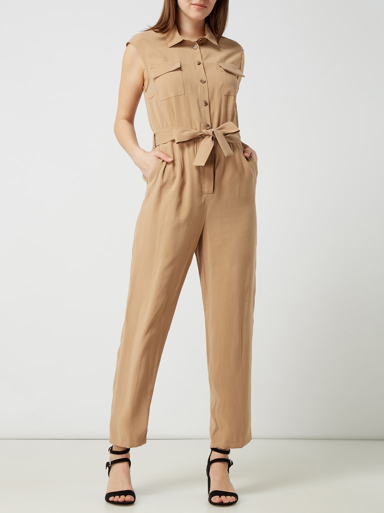 Jake*s Collection Jumpsuit mit Taillengürtel (beige) online kaufen