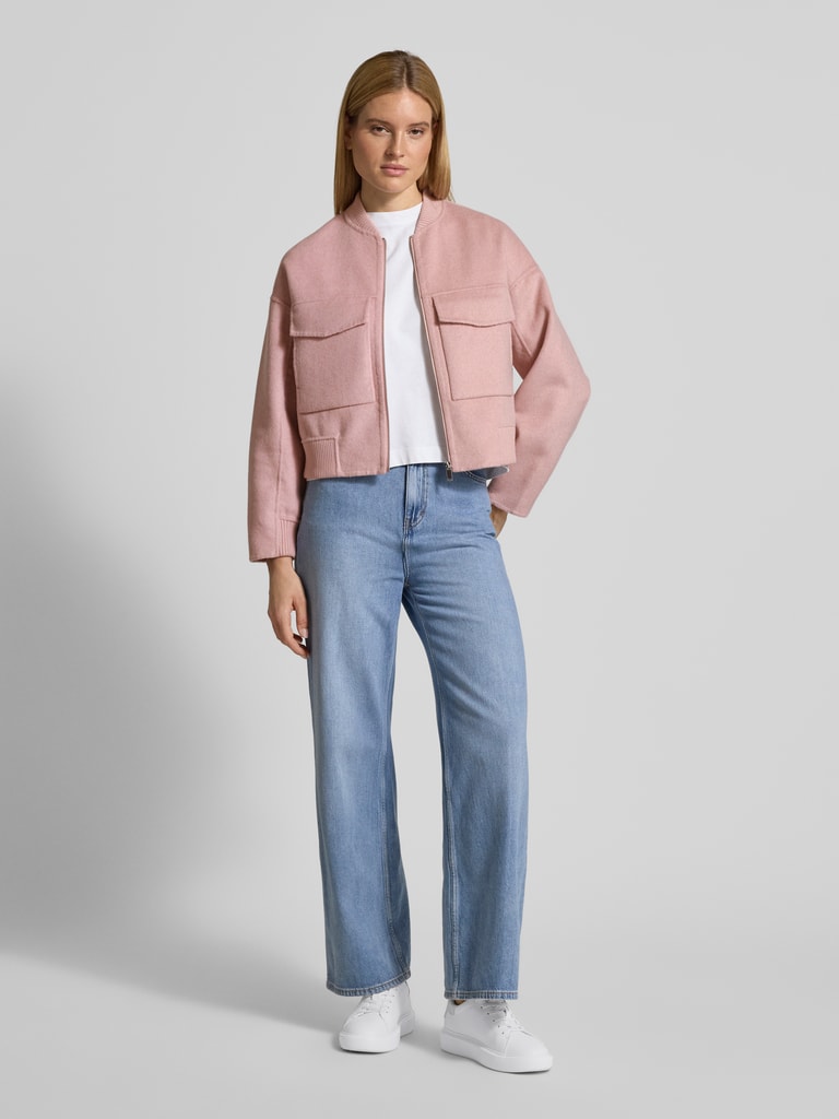 OPUS Jacke mit gerippten Abschlüssen Modell 'Hiso' (rosa) online kaufen