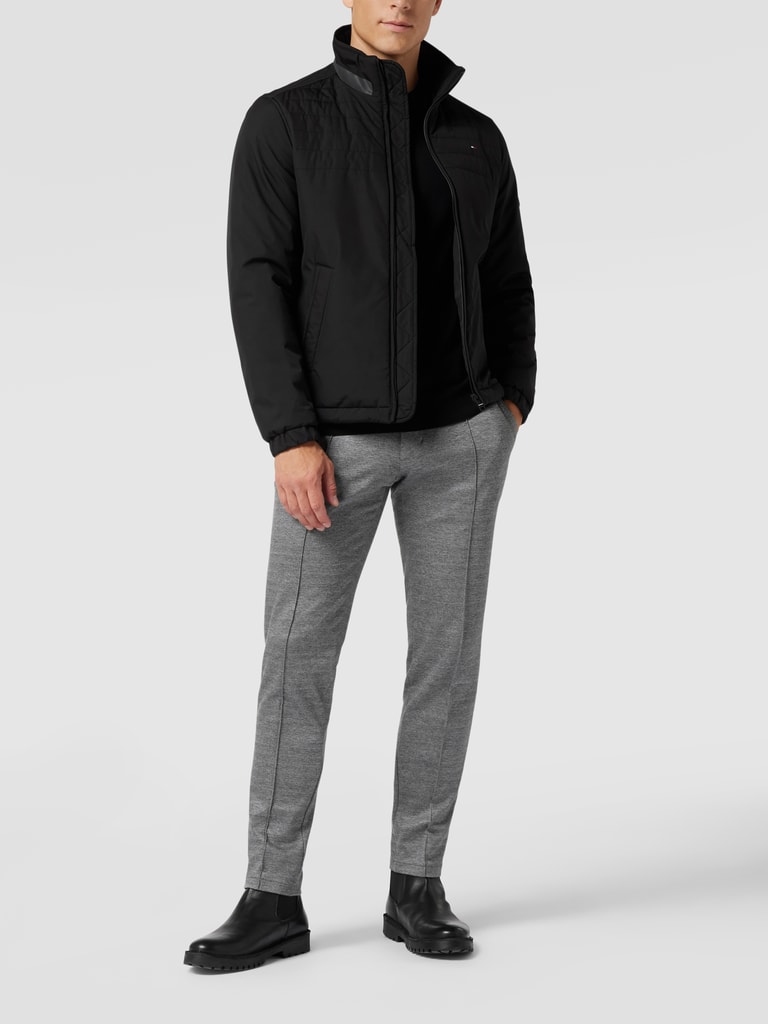 Tommy Hilfiger Jacke mit Reißverschluss und Label-Details (black 