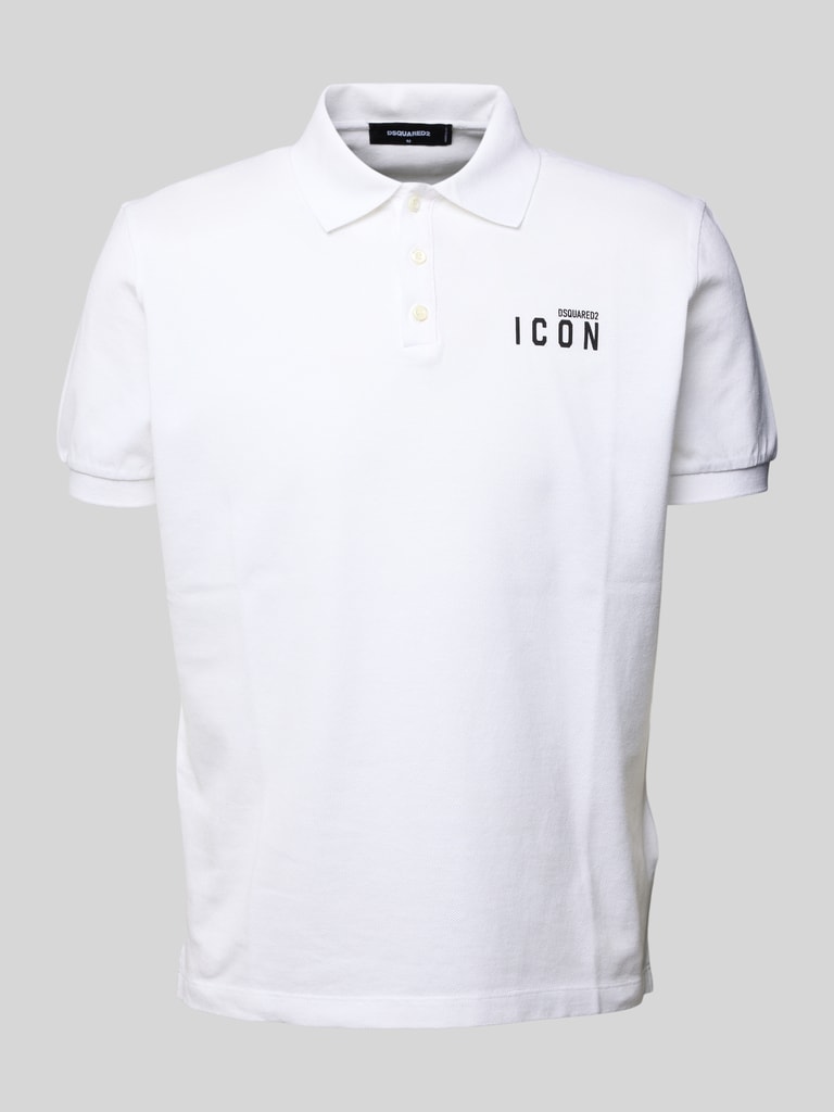 DSQUARED2 stamp-appliqué short-sleeve Polo Shirt Pink FARFETCH