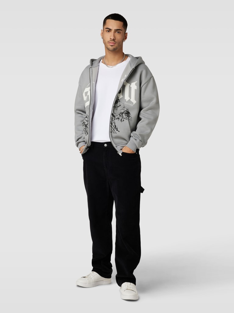 Multiply Apparel Sweatjacke mit Kapuze (hellgrau) online kaufen