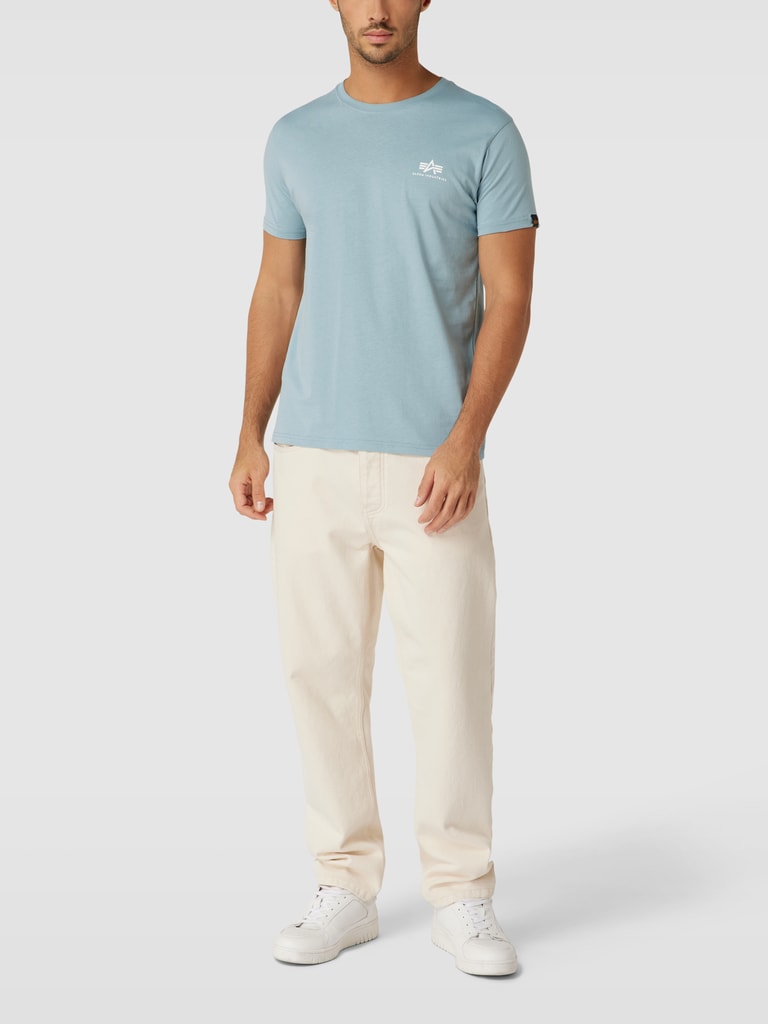 Alpha Industries Basic T Small Logo – T-shirt Donna In Cotone Pettinato, Vestibilità Regolare, Bianca - 2