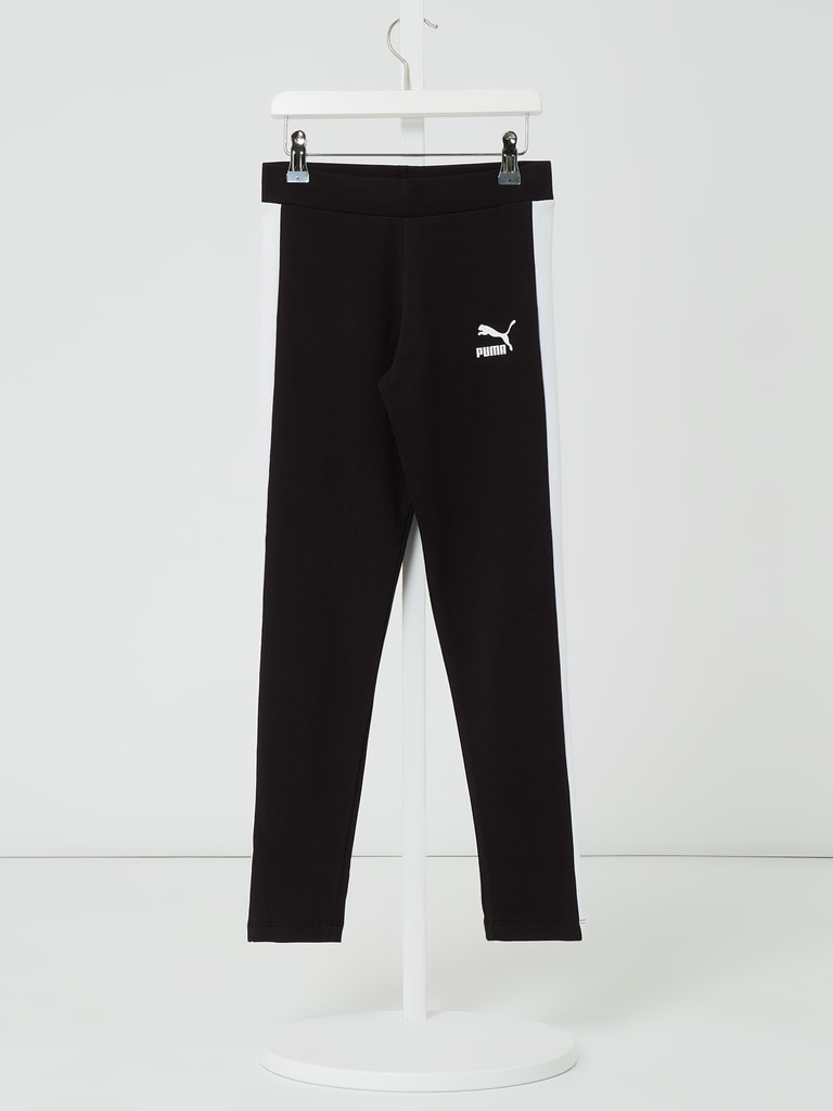 Puma Tight Fit Leggings mit Kontraststreifen (schwarz) online kaufen