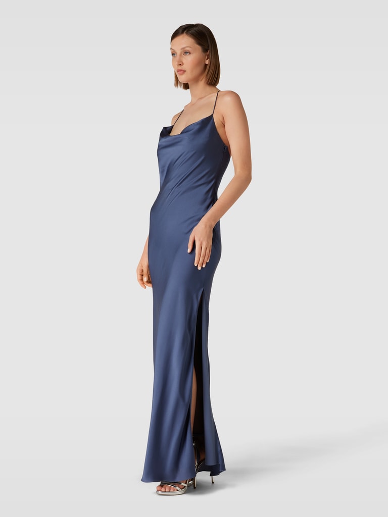 Vila Maxikleid Mit Wasserfall-Ausschnitt Modell 'RAVENNA' (hellblau