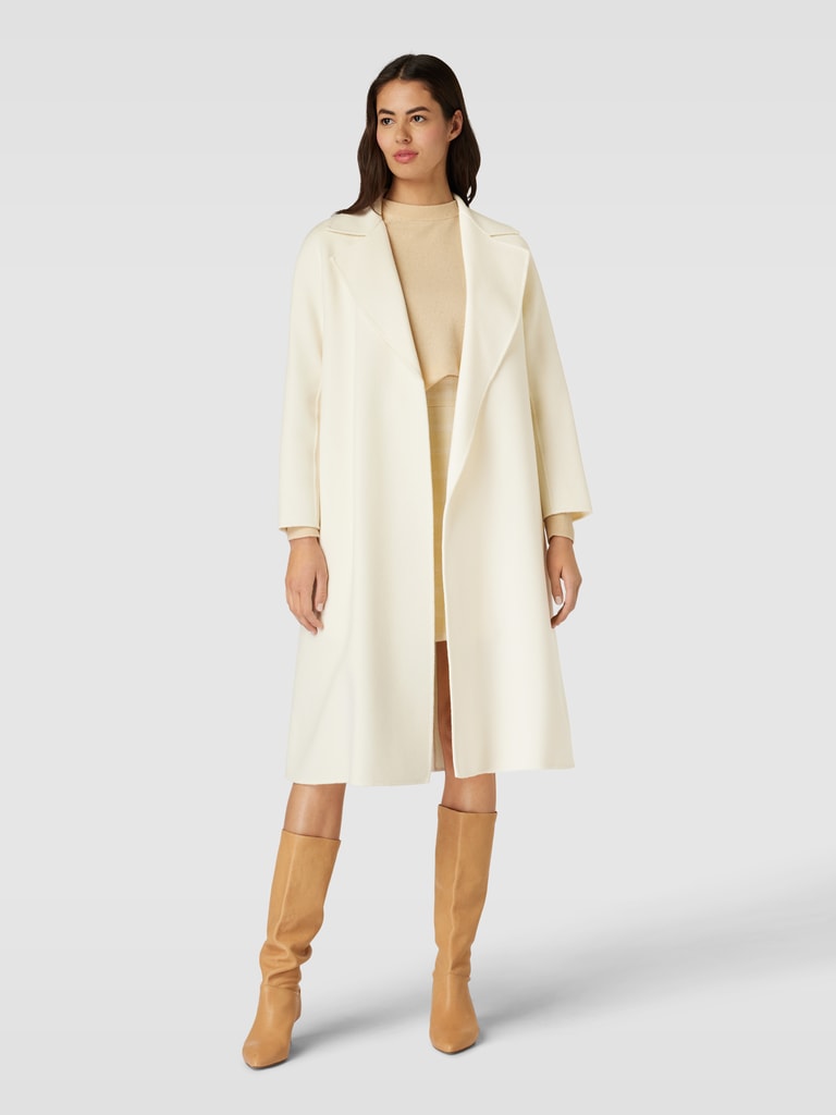 Max Mara Studio Wollmantel aus Schurwoll-Mix mit Bindegürtel