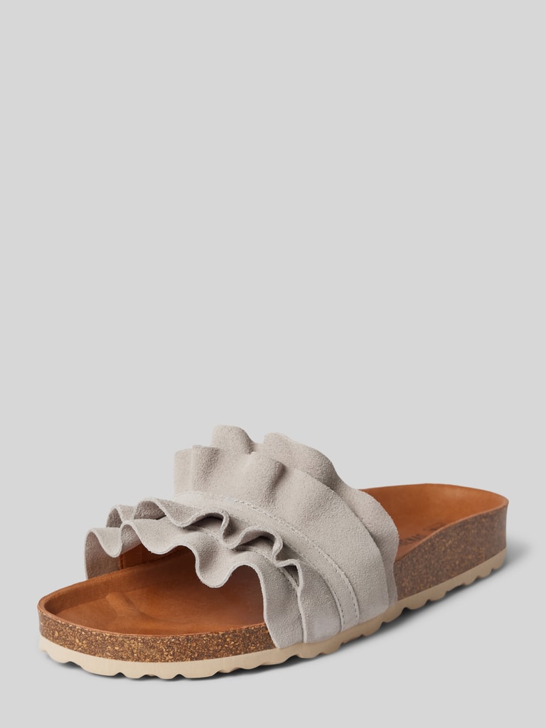 Verbenas Damen Sandale Rocio Serraje Volante in Piedra – Herzstück - Online Shop