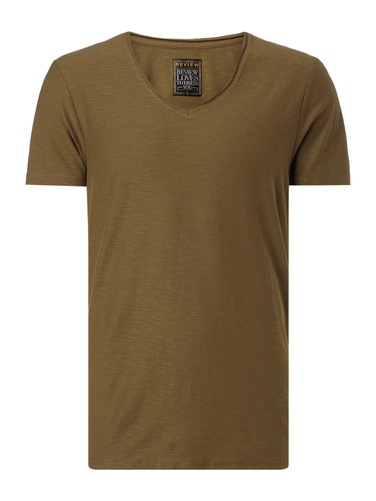 Review T Shirt Aus Slub Jersey Dunkelgr N Online Kaufen