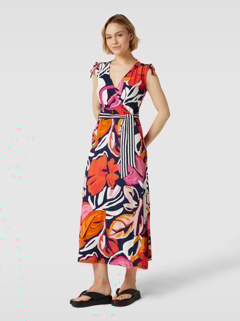 Betty Barclay Midi-jurk met all-over motief in rood online kopen | P&C