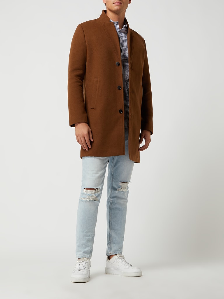 TOM TAILOR CABAN - Lichte jas - dark anthra melange/donkergrijs TOM TAILOR CABAN - Lichte jas - dark anthra melange/donkergrijs