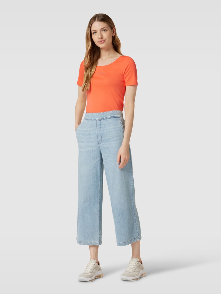 T-Shirt Donna Esprit 991EE1K366, Colore Corallo (645/CORAL), Taglio Standard – Modello Basic In Cotone Di Qualità