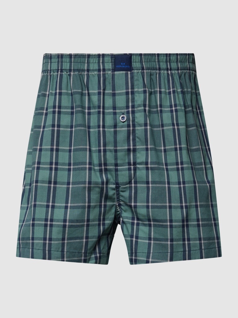 Gotzburg heren boxershorts wijd model met gulp (2-pack), donkerblauw