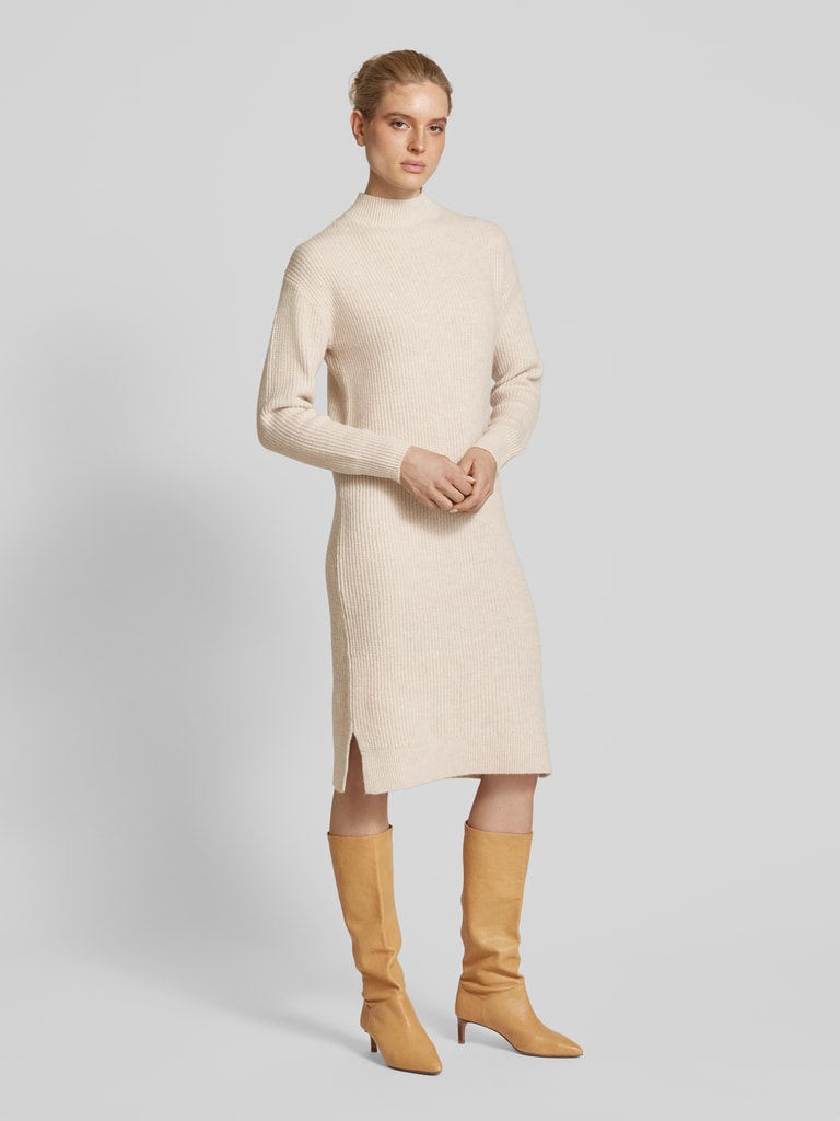 Christian Berg Woman Gebreide jurk met col in beige online kopen P&C
