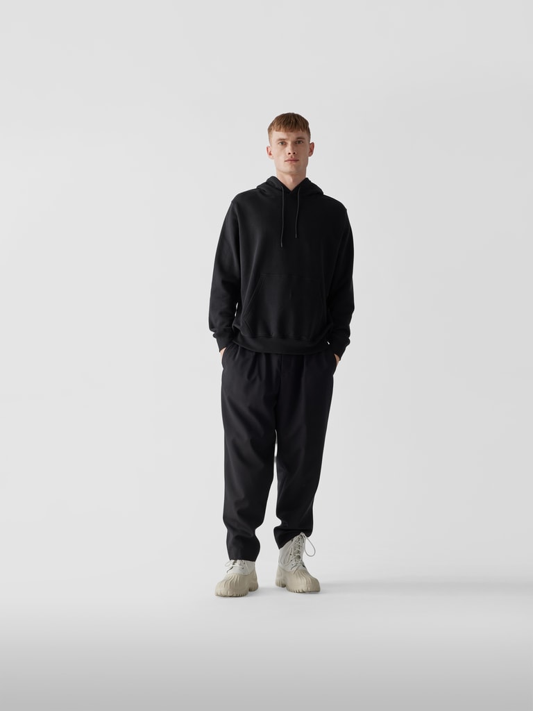 MSGM Oversized Hoodie mit Label-Print (black) online kaufen