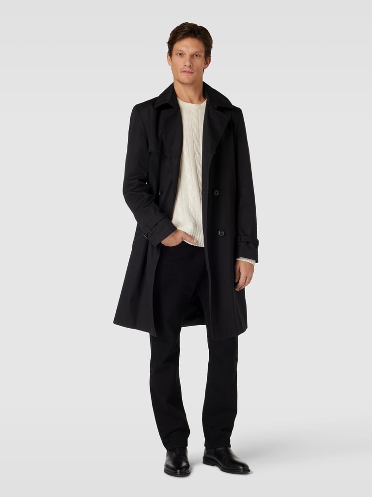 HUGO Mantel mit Taillengürtel Modell 'Maluks' (black) online kaufen