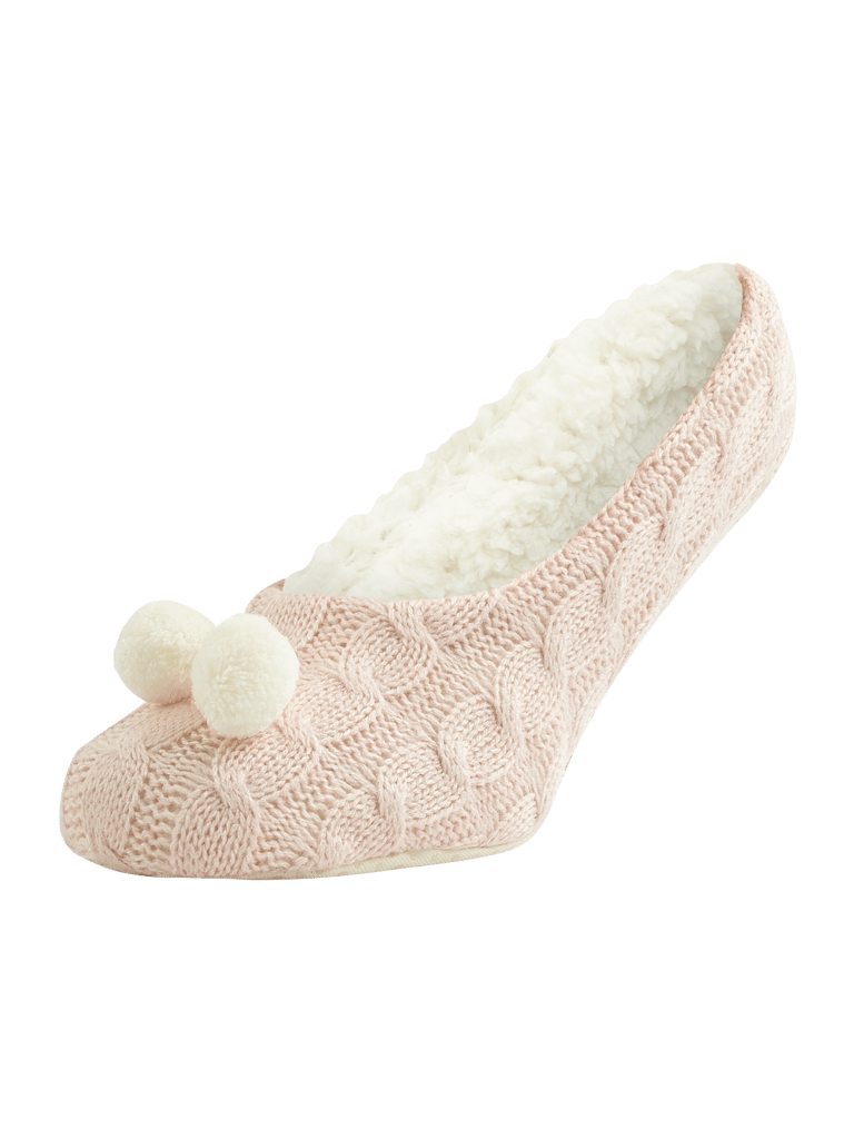 CAPELLI NEW YORK Hausschuhe mit Zopfmuster (rosa) online kaufen