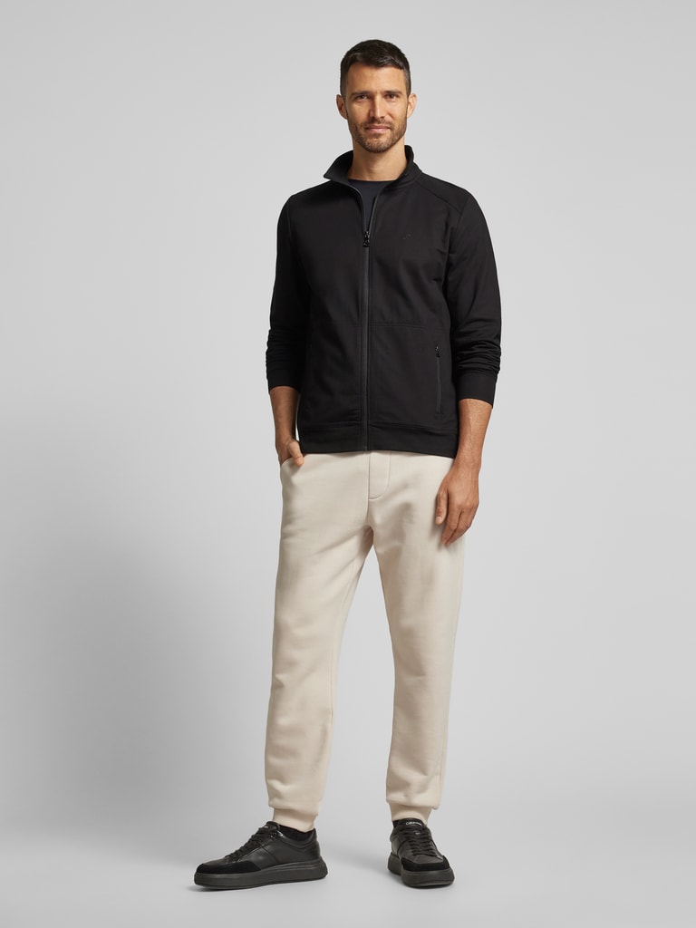 Christian Berg Men Sweatjack met opstaande kraag in ecru online kopen | P&C