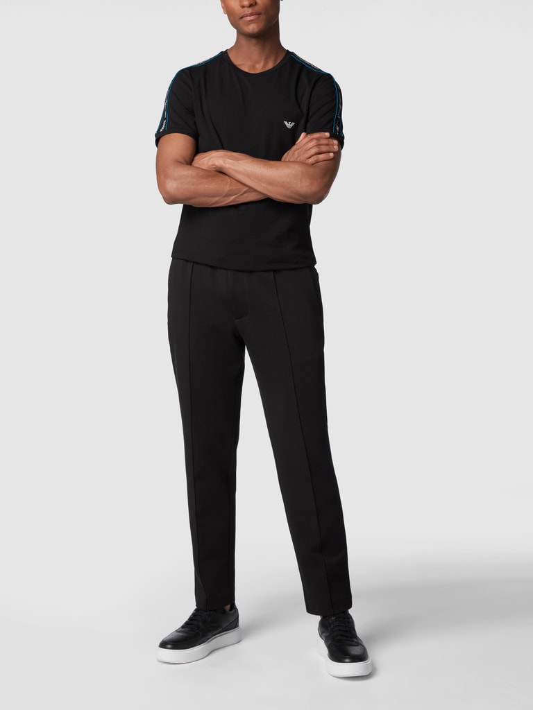 Emporio Armani T-Shirt mit Label-Details und Kontraststreifen  
