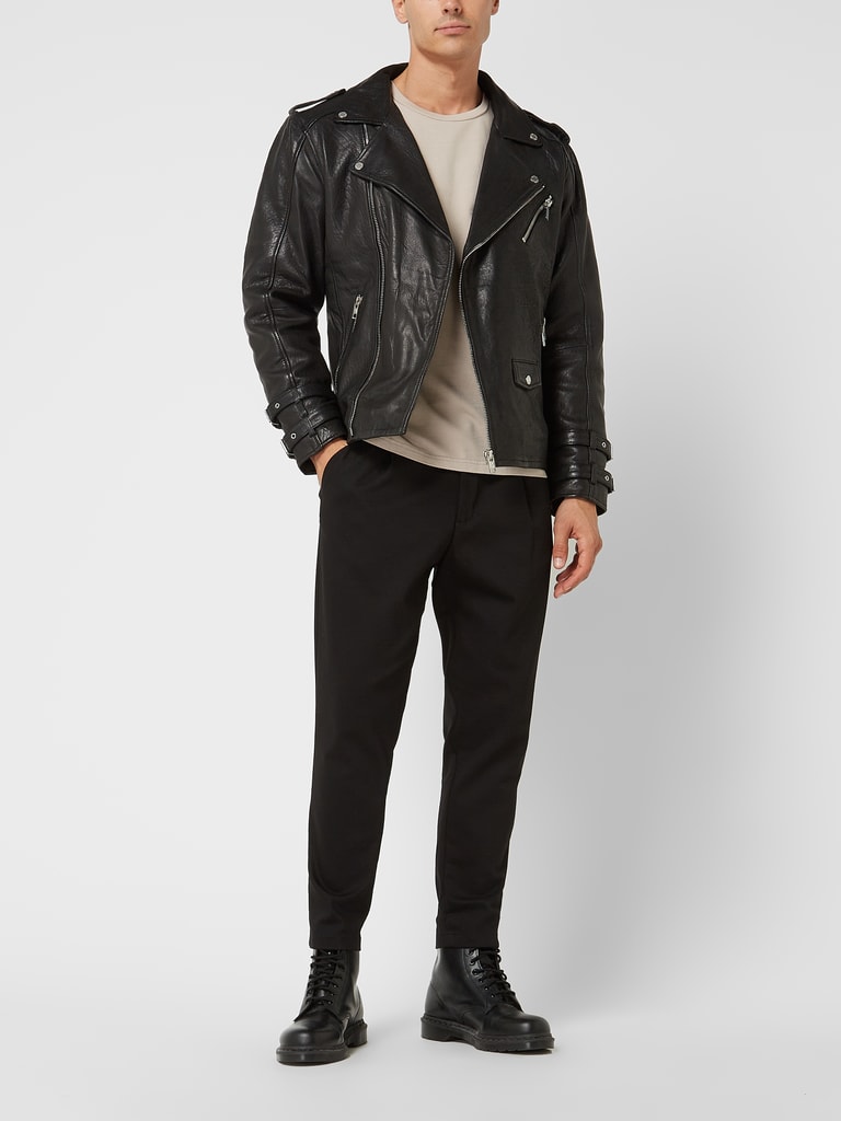 BE EDGY Lederjacke mit Wattierung Modell 'Jace' (black) online kaufen