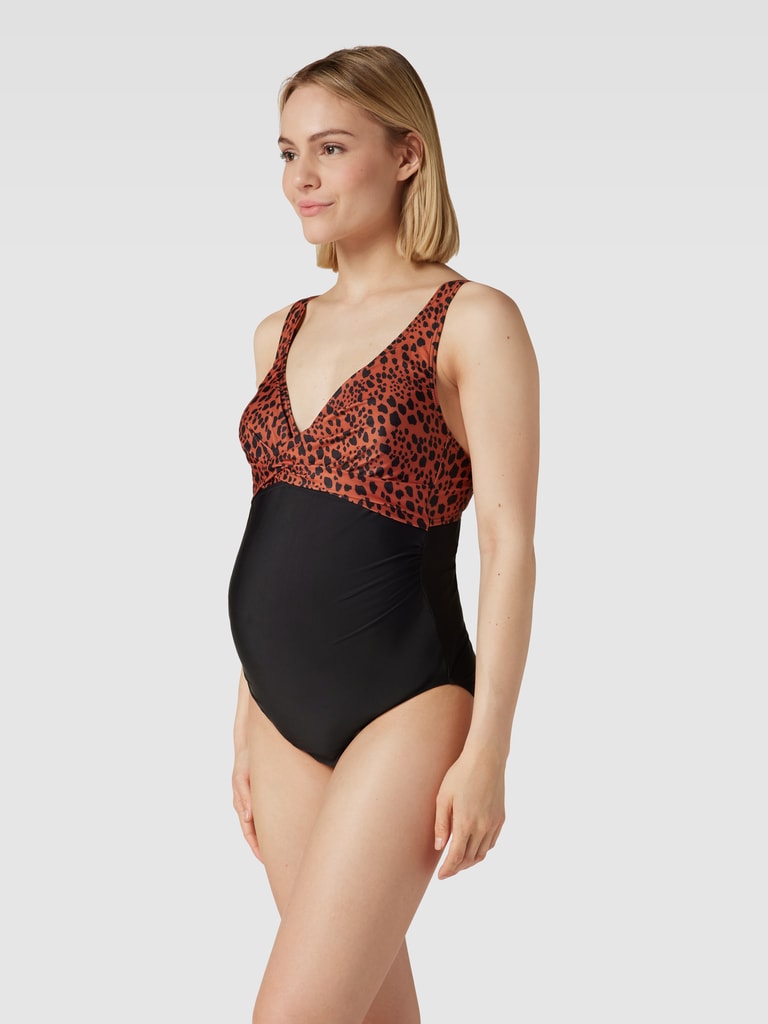 Mamalicious Zwangerschapsbadpak met all-over motief, model 'Panilla' in