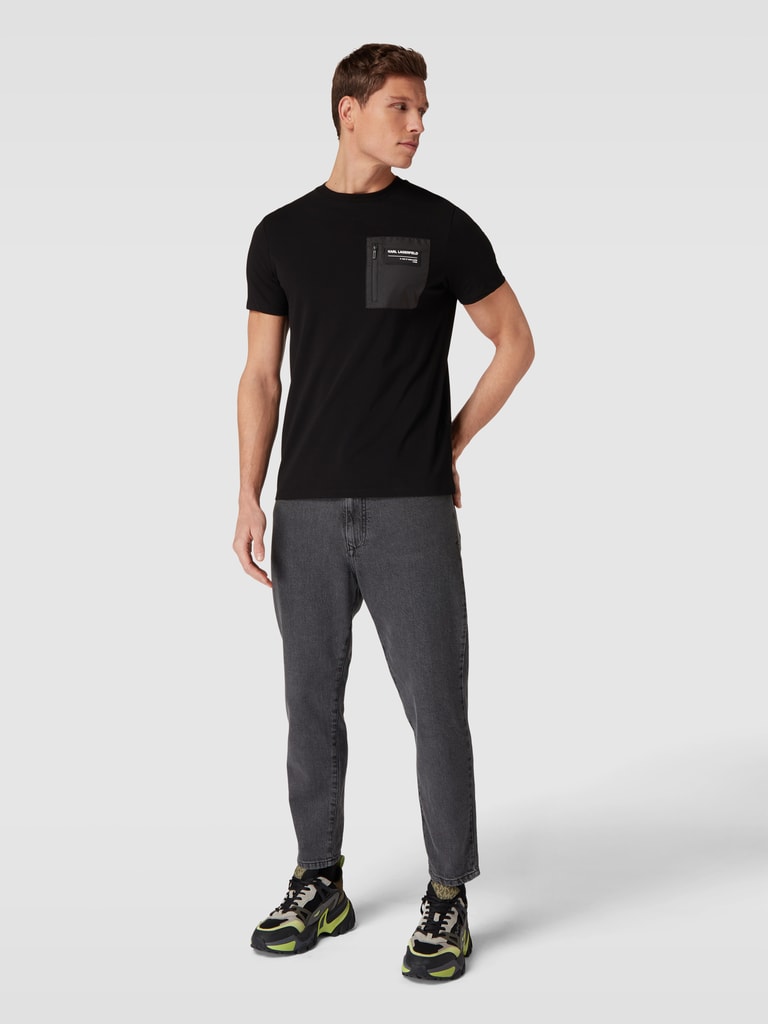 Karl Lagerfeld T-Shirt mit Label-Patch (black) online kaufen
