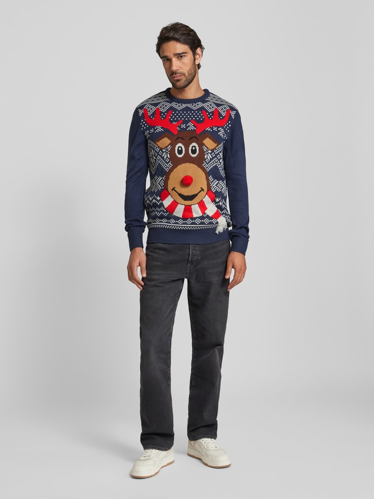 Jeans Weihnachtspullover Montego Montego Strickpullover Mit Motiv