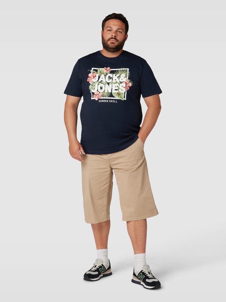 Jack Jones Plus PLUS SIZE T Shirt Mit Label Print Modell BECS