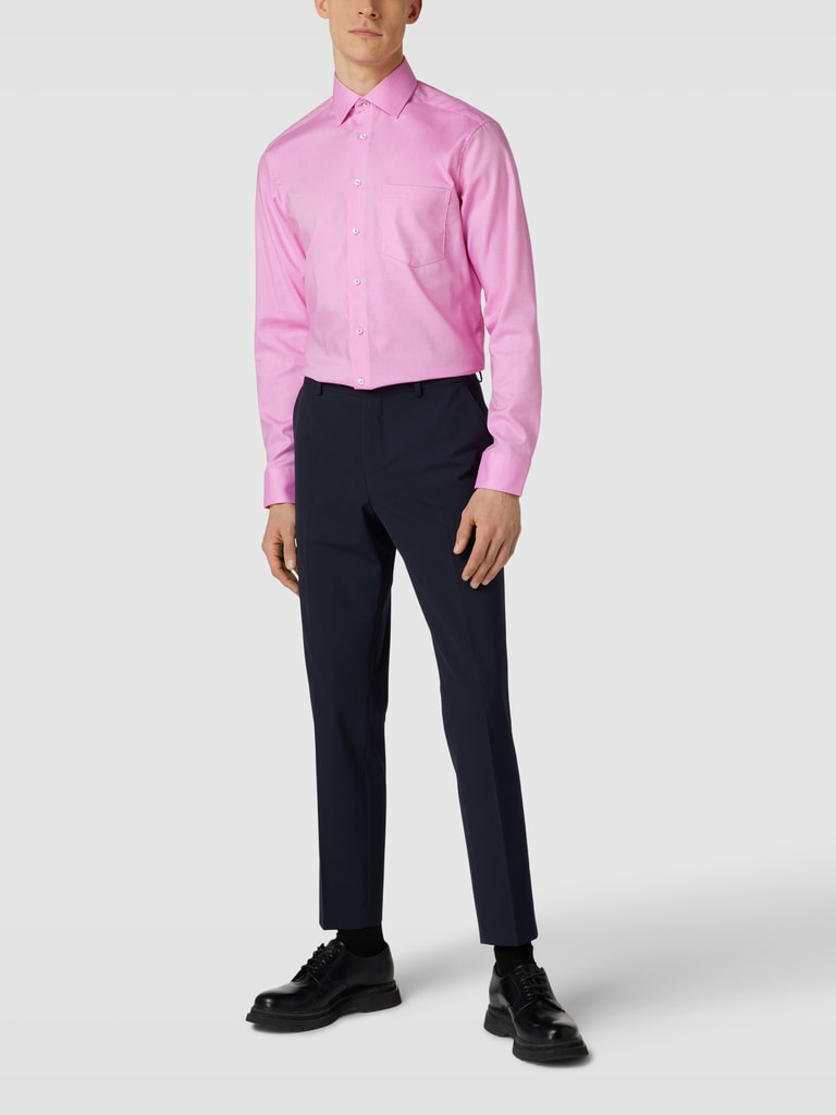 Seidensticker Heren Regular Fit shirt met lange mouwen, roze