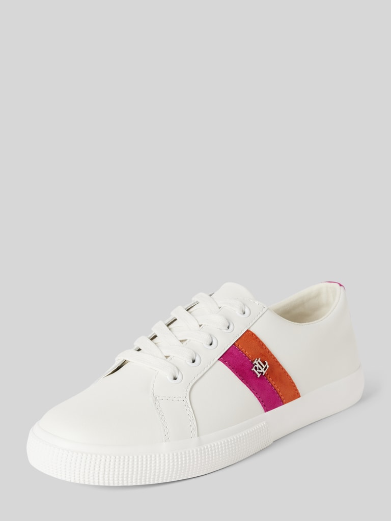 Lauren Ralph Lauren Ledersneaker mit Label-Applikation Modell